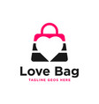 love bag inspiration logo design vector image vector image