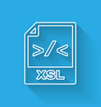 white xsl file document icon download button vector image