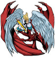 angel versus devil 2 vector image vector image