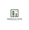 pine tree logo design template tropical forest vector image vector image