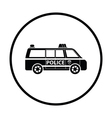 police van icon vector image