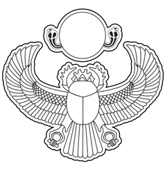 Banners with egyptian scarab and eye horus Vector Image