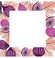 fig fruits frame in trend style vector image vector image