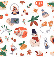 seamless christmas pattern background vector image