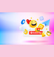 social media elements red button blue plane vector image