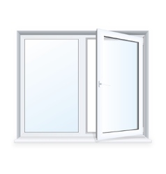 Classic interior with panel moldings and windows Vector Image