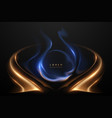 abstract blue and gold light effect background vector image vector image