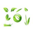 leaves icons vector image vector image