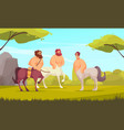 mythical creatures centaurs vector image