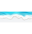 top view sea wave foam splashing border frame vector image vector image