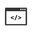 custom coding icon vector image vector image