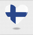 volumetric heart of finland on checkered vector image