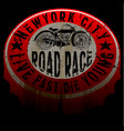 new york motorcycle tee print design vector image vector image