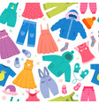 clothes pattern kids fashioned pants jackets vector image vector image