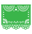 papel picado blank template design floral vector image vector image