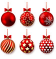 red christmas balls vector image vector image