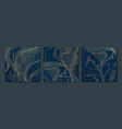 set of abstract luxury golden square cards vector image vector image