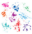 set of blots vector image
