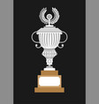 silver or bronze trophy cup winner graphic icon vector image