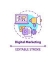 digital marketing concept icon vector image