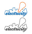 electric logo in flat style vector image