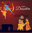 happy dussehra indian festival banner design vector image