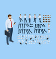 isometric man character constructor for design vector image