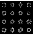 line sun icon set vector image vector image