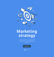 successful marketing strategy with arrow in aim vector image