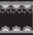 border pattern elements with flowers and lace vector image vector image