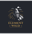 gorilla head in shape an island vector image