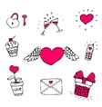 love icons set vector image