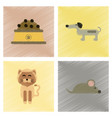assembly flat shading style icons pets vector image vector image