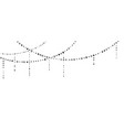 holiday garlands celebration decoration border vector image vector image