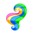 abstract colored curl colorful shiny bright swirl vector image
