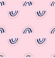 cute simple hand drawn rainbow seamless pattern vector image vector image