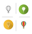 hot air balloon icon vector image vector image