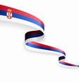 serbian flag wavy abstract background vector image