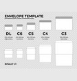 envelope template with international euro vector image vector image