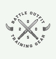 vintage vikings motivational logo label emblem vector image vector image