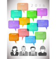 2016 speech bubble calendar vector image