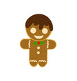 festive cookies gingerbread man human-shaped vector image