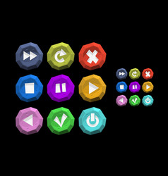 Funny cartoon blue long buttons Royalty Free Vector Image
