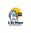 logo astronaut mascot cartoon style vector image vector image
