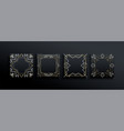 art deco luxury gold black frame collection vector image