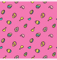 easter eggs hunt seamless pattern groovy retro vector image