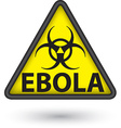 ebola virus alert sign vector image
