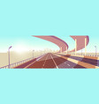 modern metropolis speed highway cartoon vector image