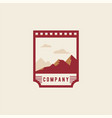 mountain logo national park logo travel badge vector image vector image
