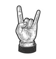 sign rock and roll heavy metal sketch vector image vector image